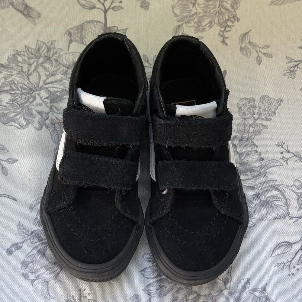 Vans Preschool Toddler Youth Sk8-Mid Reissue V Suede Black Double Strap 10.5 Kid - Picture 2 of 7